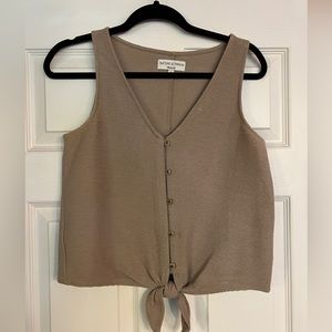 Madewell texture and thread, taupe tank top